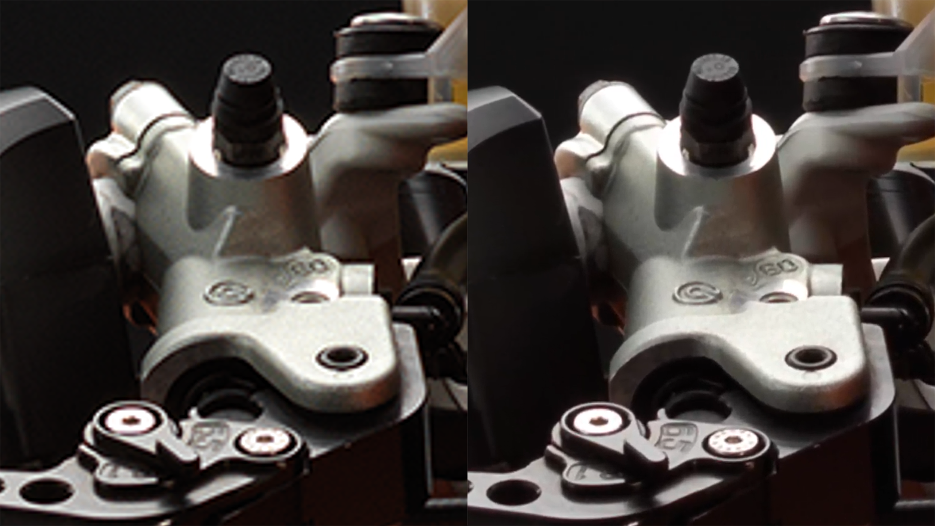 Optical zoom detail comparison: a 14 MB still image next to a 0.5 MB Schwercraft live video frame